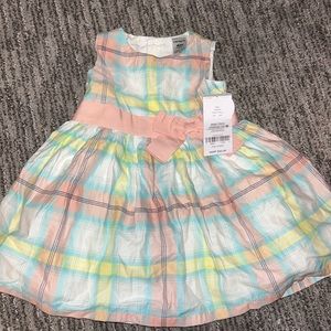 Pastel Plaid Baby Girl Dress - 6 Months - Brand New With Tags